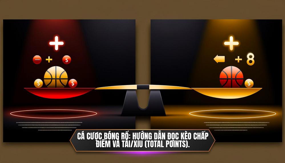 Cá cược Bóng Rổ_ Hướng dẫn đọc kèo Chấp điểm và Tài_Xỉu (Total Points).